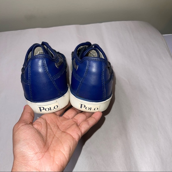Polo Ralph Lauren Men's Navy Blue Parkstone low shoes sz 9.5 - Picture 10 of 11